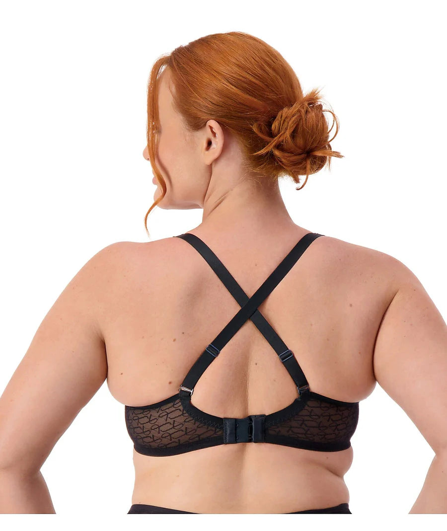 Capri Lingerie Sleepwear & Swimwear Launceston Tasmania Triumph Gorgeous Signature Sheer Almond / Black T-shirt Bra