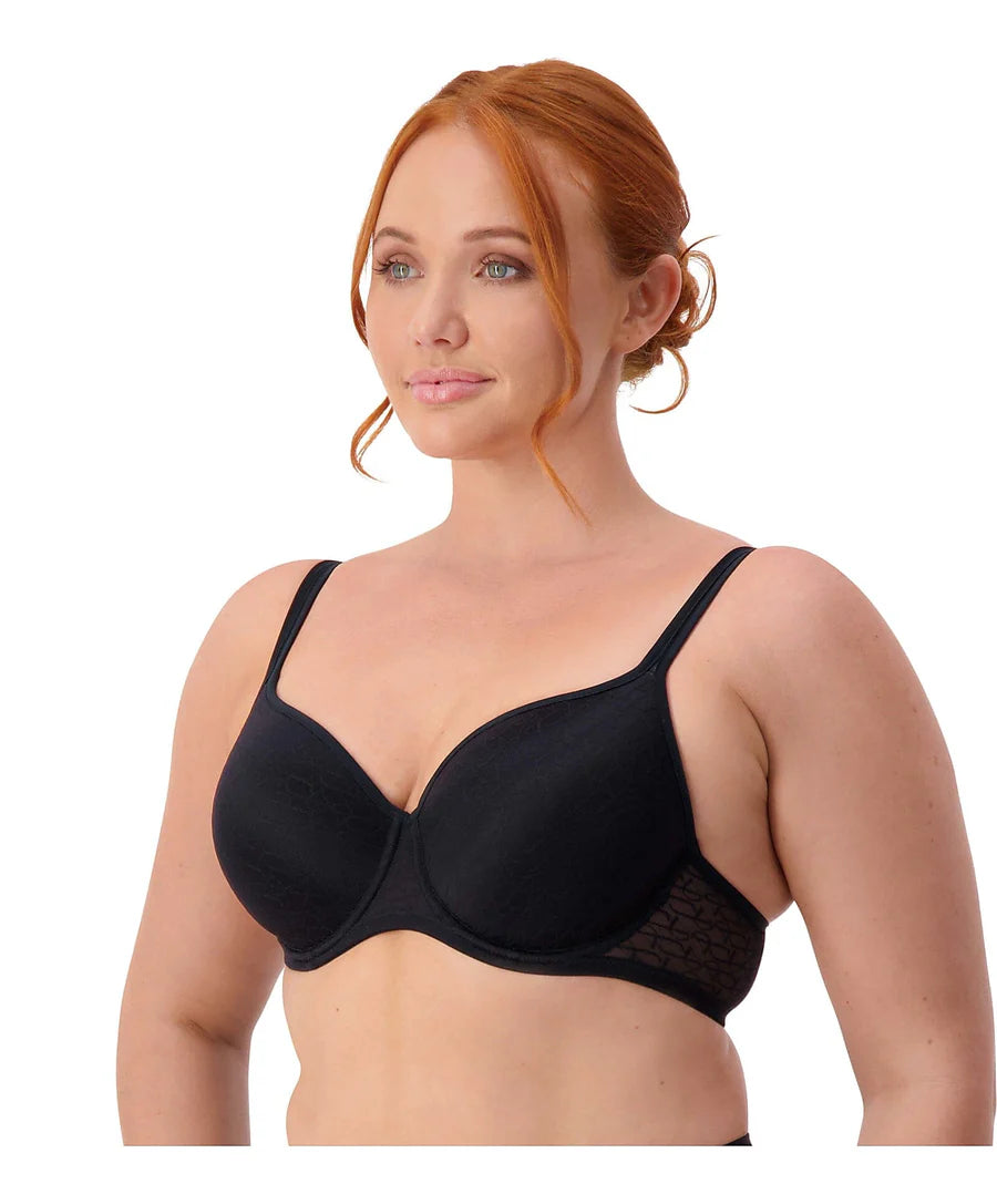 Capri Lingerie Sleepwear & Swimwear Launceston Tasmania Triumph Gorgeous Signature Sheer Almond / Black T-shirt Bra