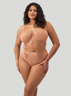 Capri Lingerie Sleepwear & Swimwear Launceston Tasmania Elomi Zarla Comfortable Supportive Curvy Brief Cafe au lait