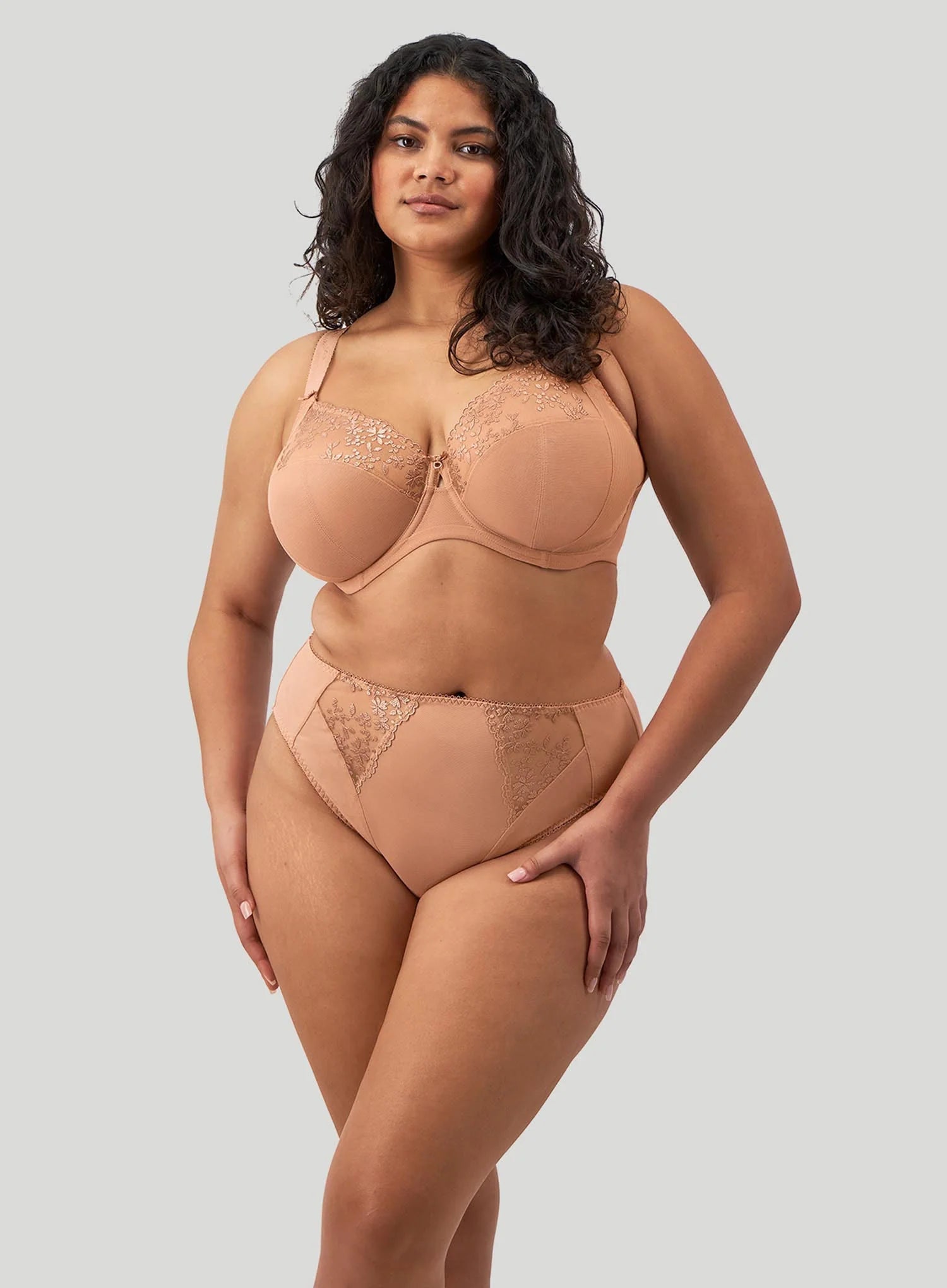 Capri Lingerie Sleepwear & Swimwear Launceston Tasmania Elomi Zarla Comfortable Supportive Curvy Brief Cafe au lait