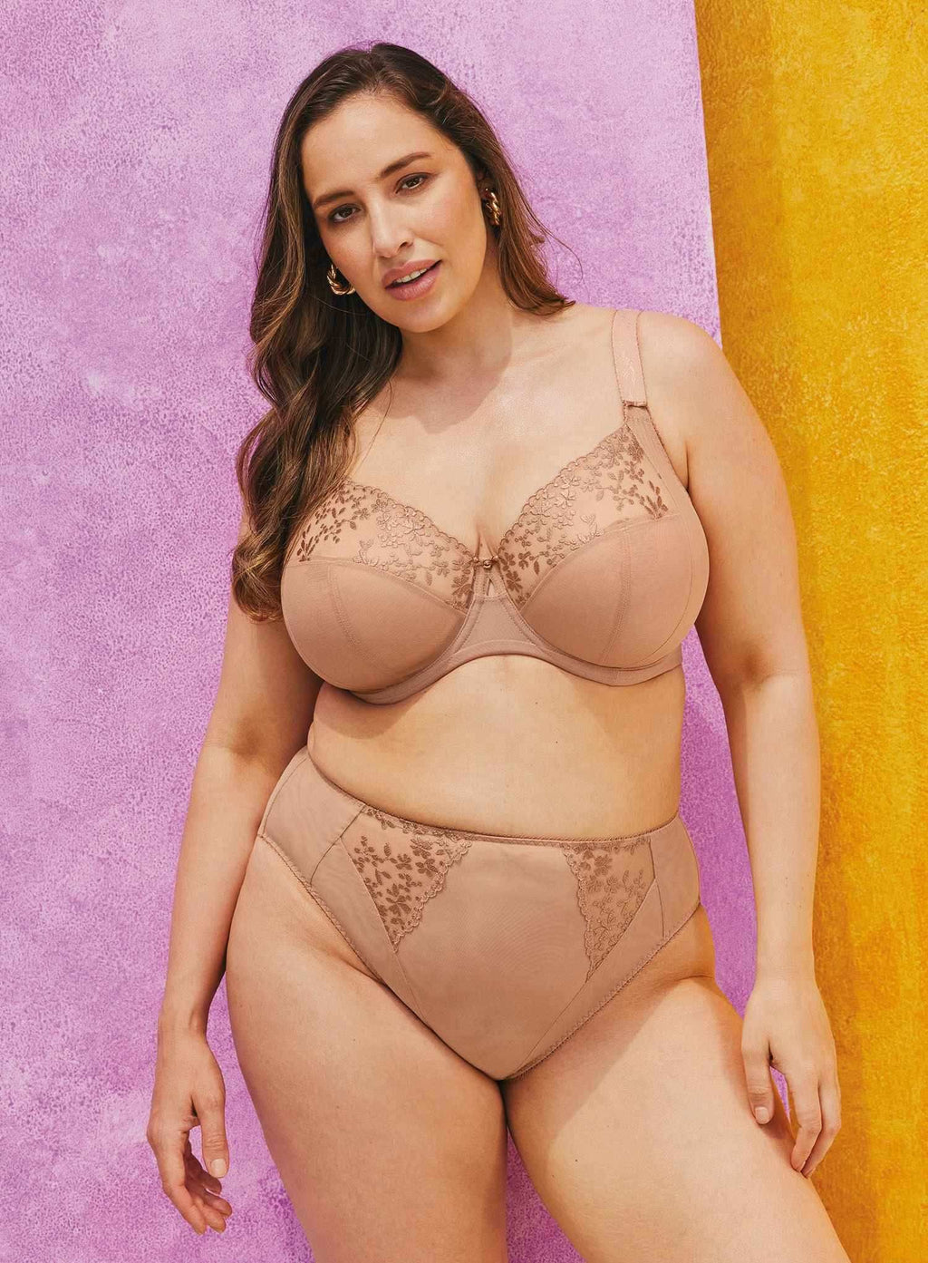 Capri Lingerie Sleepwear & Swimwear Launceston Tasmania Elomi Zarla Comfortable Supportive Curvy Brief Cafe au lait
