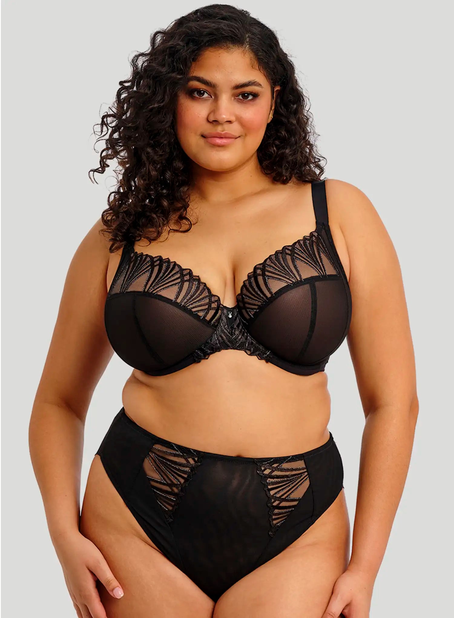 Capri Lingerie, Sleepwear & Swimwear Launceston Tasmania Elomi Reja Black Plunge Bra