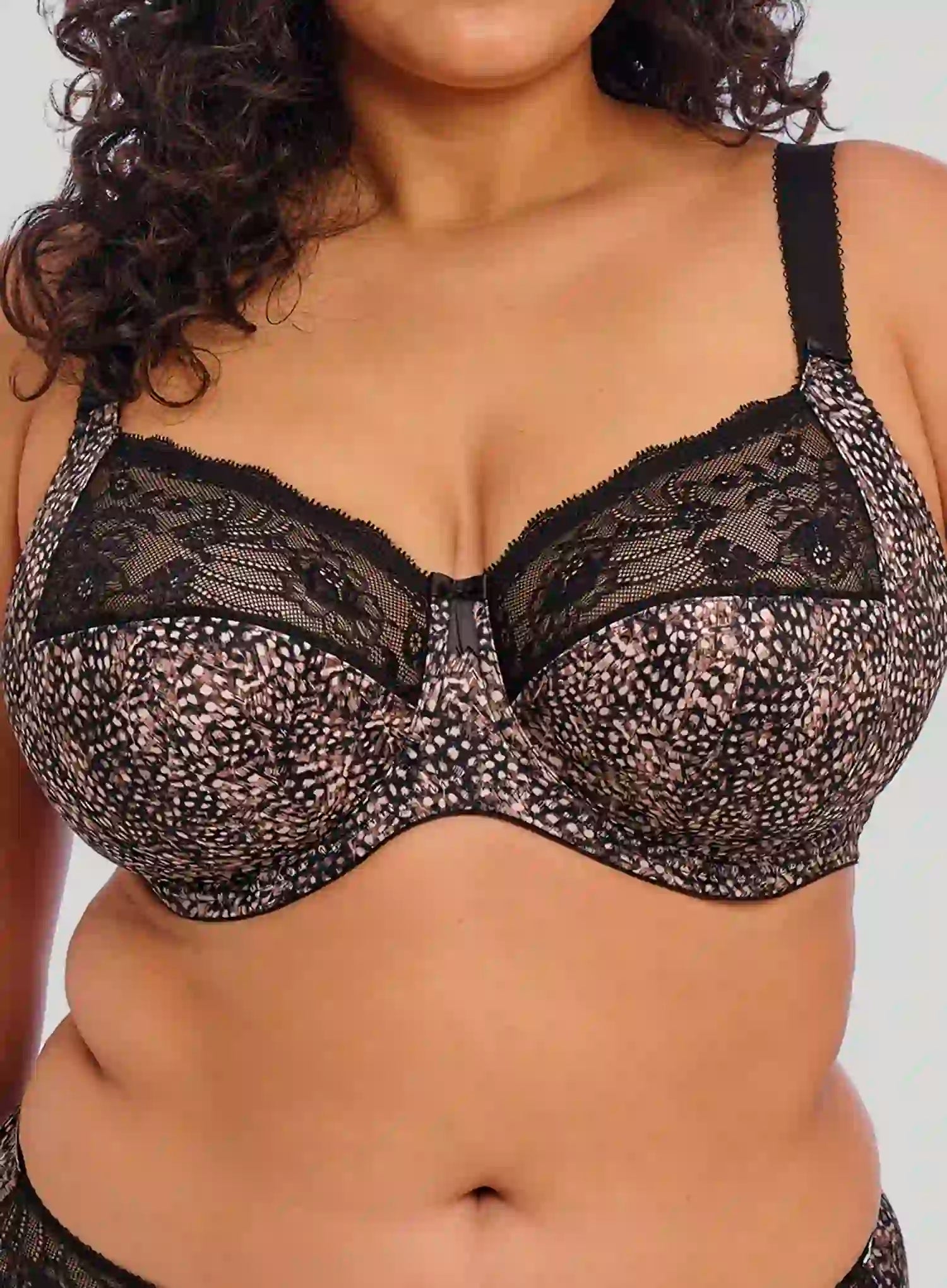 Capri Lingerie Sleepwear & Swimwear Launceston Tasmania Elomi Morgan Ebony  large cup Bra