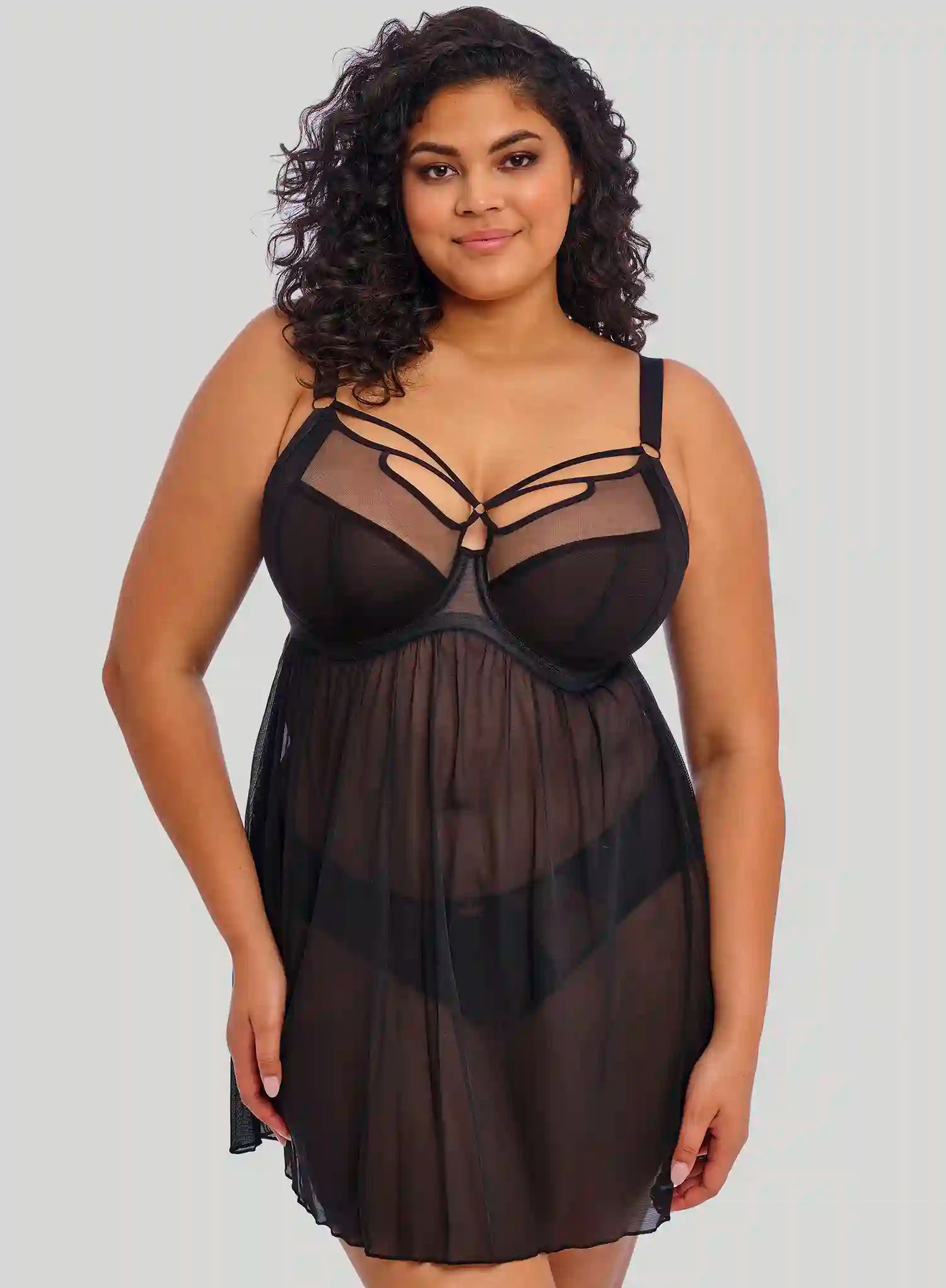 Capri Lingerie, Sleepwear & Swimwear Launceston Tasmania Elomi Sachi Black Babydoll