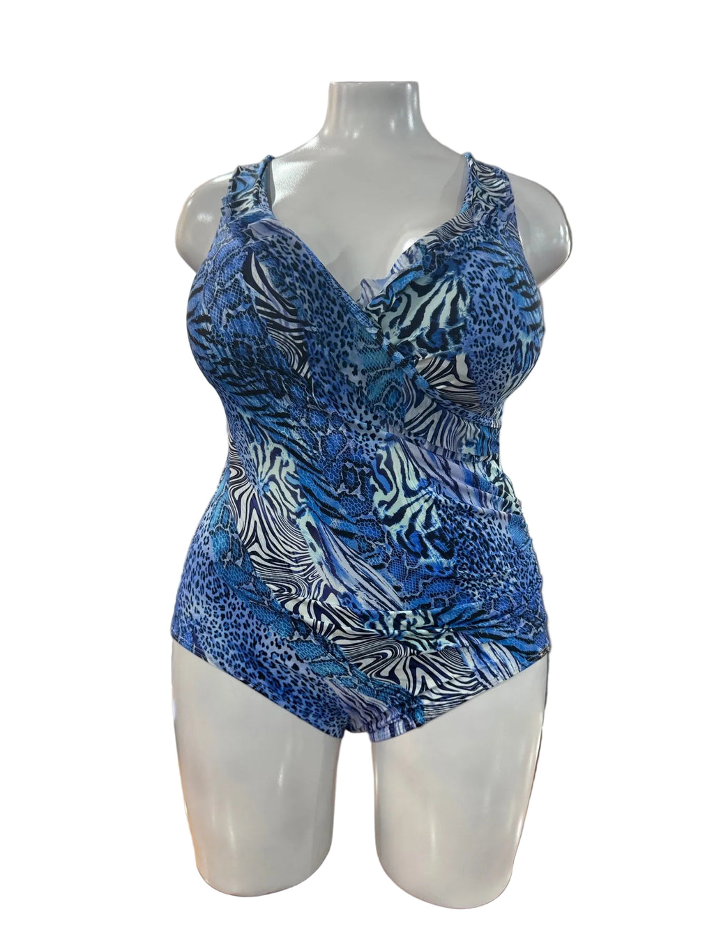 Capri lingerie Sleepwear & Swimwear Launceston Tasmania Jantzen Tigeress Mesh Frill Swimsuit