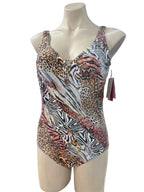 Capri Lingerie Sleepwear & Swimwear Launceston Tasmania Jantzen Tigeress Lattice Wirefree One-Piece