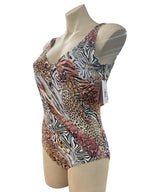 Capri Lingerie Sleepwear & Swimwear Launceston Tasmania Jantzen Tigeress Lattice Wirefree One-Piece