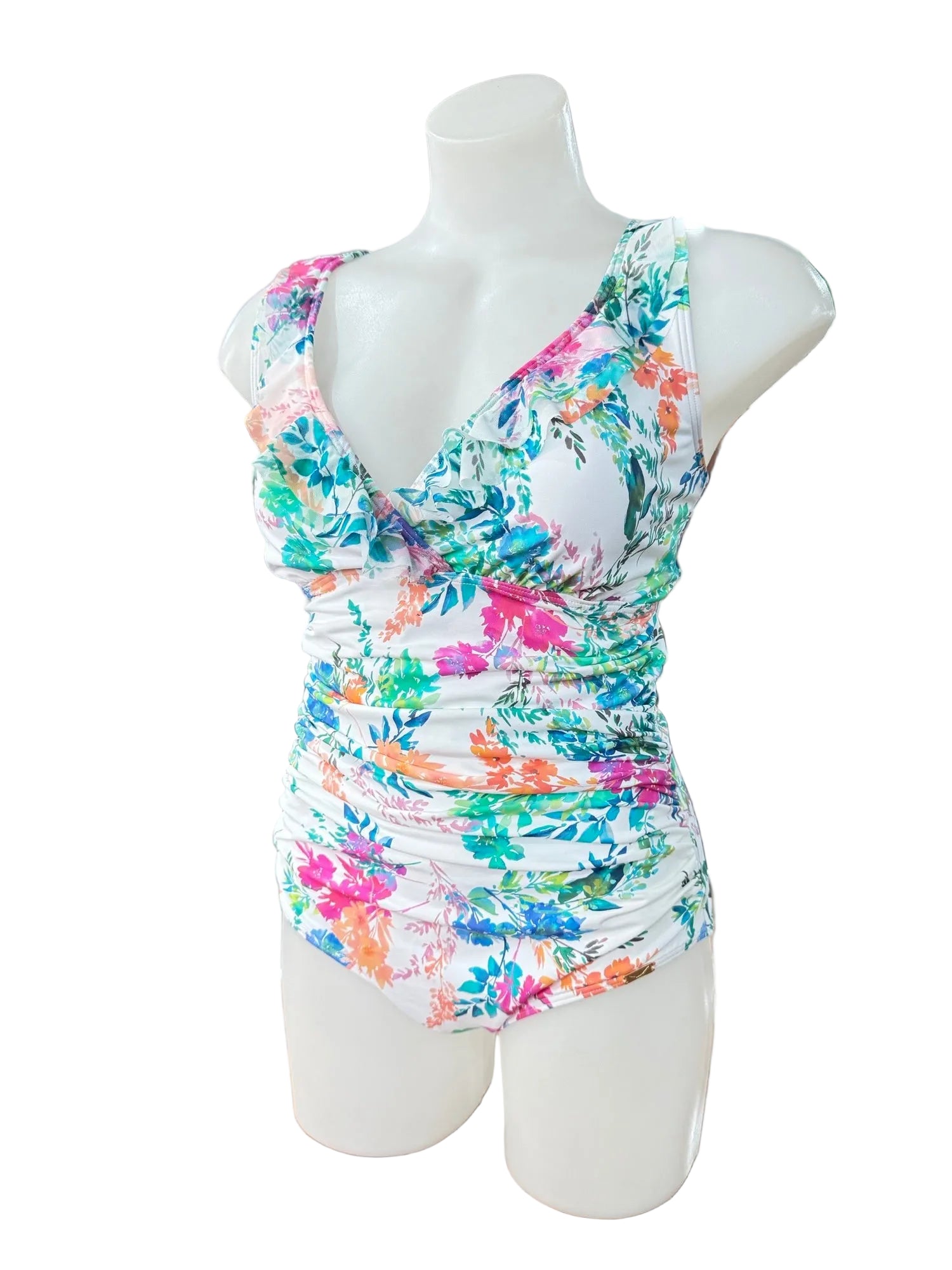 Capri Lingerie Sleepwear & Swimwear Launceston Tasmania Jantzen Fresia Multi Fit Mesh Frill Swimsuit