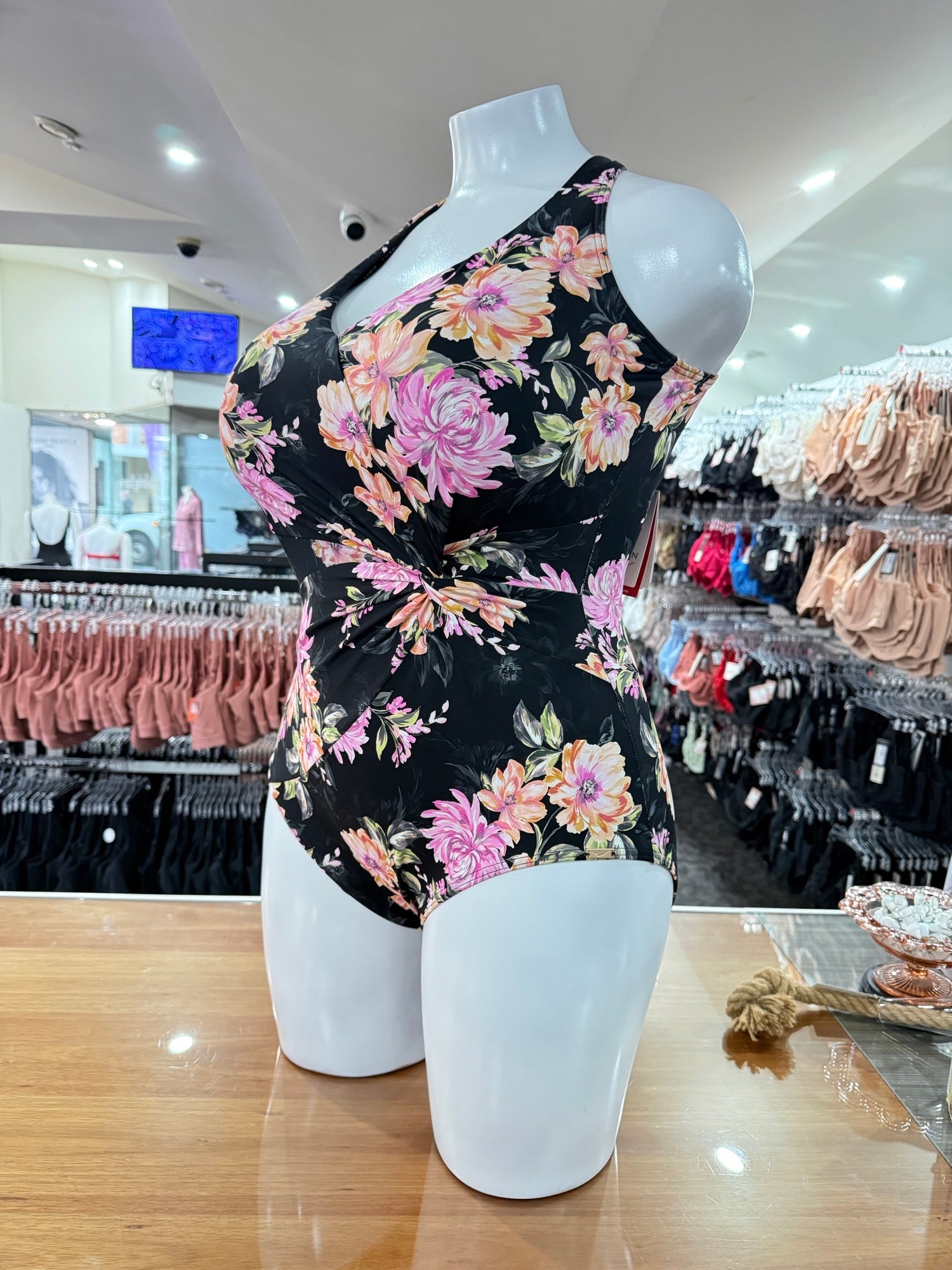 Jantzen Bloom Gathered Twist Swimsuit
