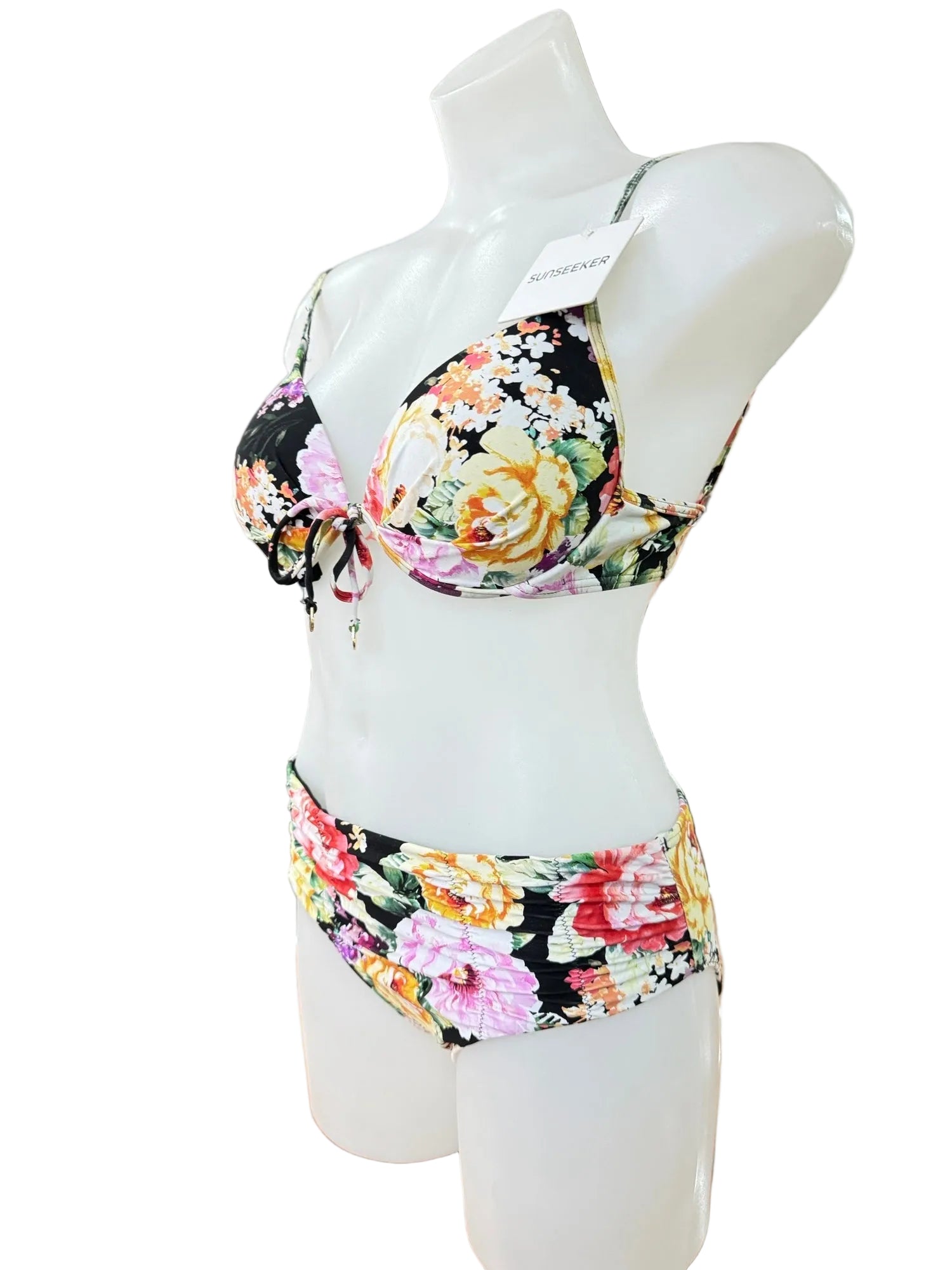 Sunseeker Wildrose Push Up Bikini Set with Swim Brief