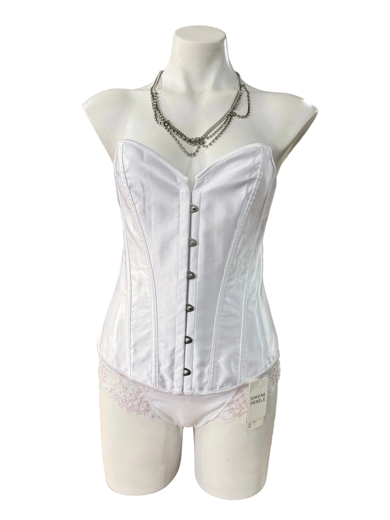 Capri Lingerie Sleepwear & Swimwear Launceston Tasmania Sexy Sophia White Lace Wedding Bustier Corset
