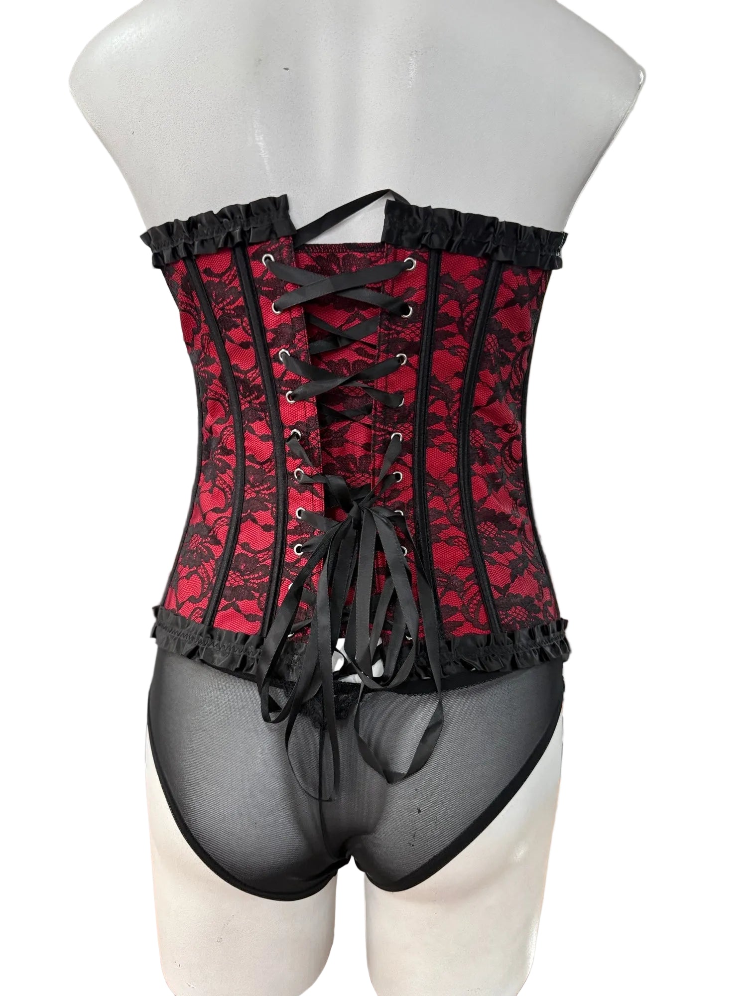 Capri Lingerie Sleepwear & Swimwear Launceston Tasmania Sexy Sophia Red Lace Bustier Corset