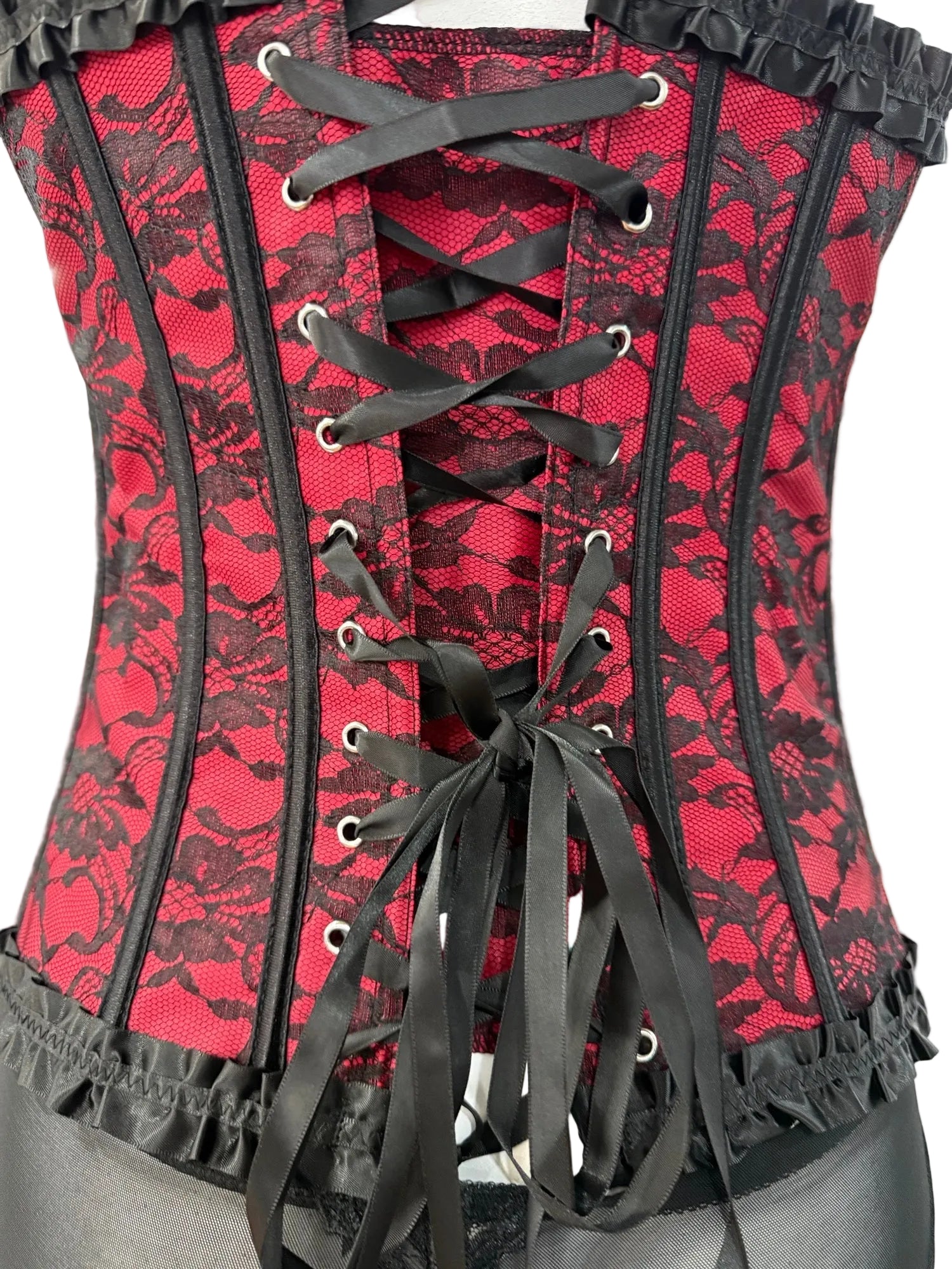 Capri Lingerie Sleepwear & Swimwear Launceston Tasmania Sexy Sophia Red Lace Bustier Corset