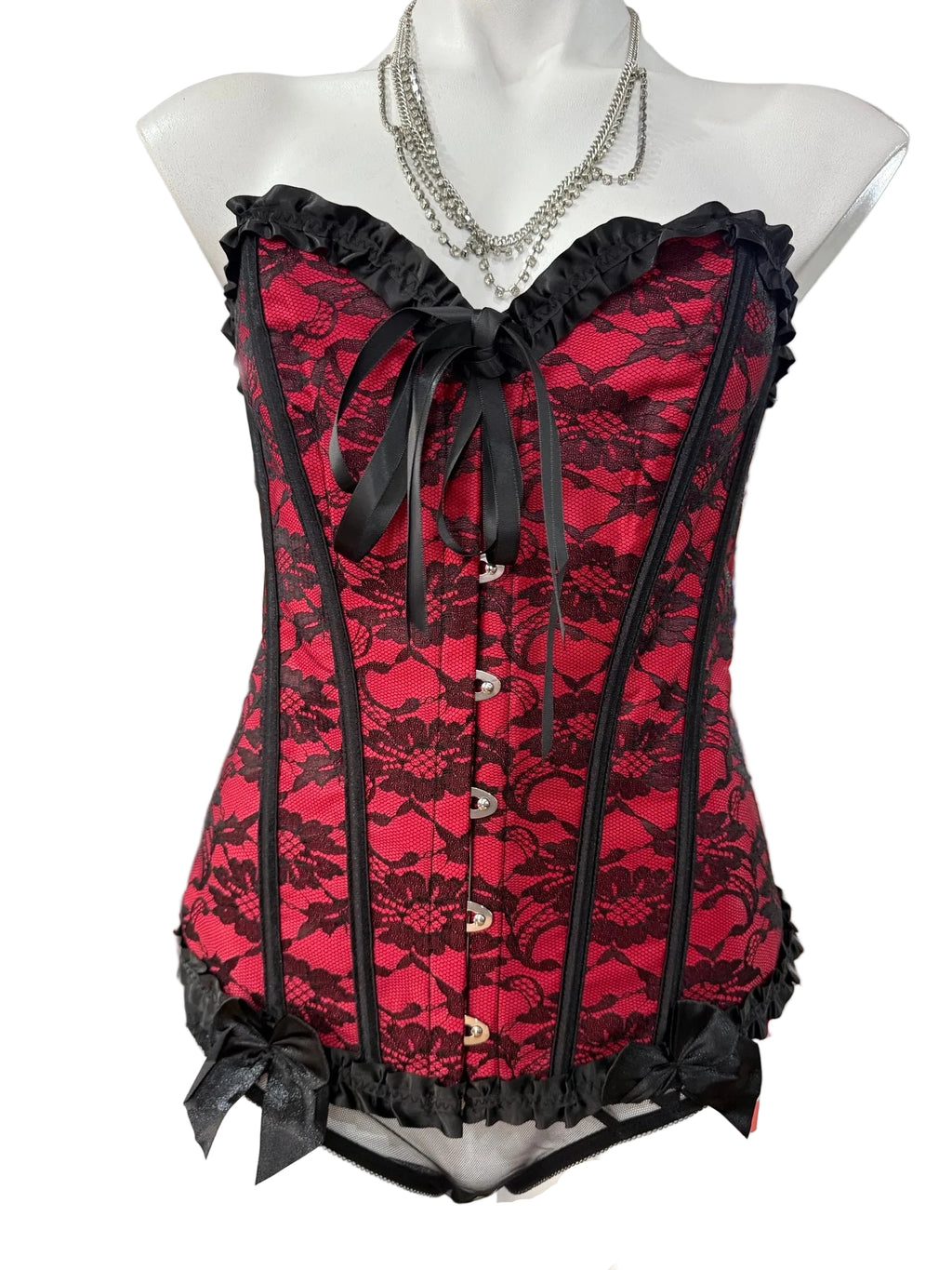 Capri Lingerie Sleepwear & Swimwear Launceston Tasmania Sexy Sophia Red Lace Bustier Corset