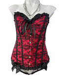 Capri Lingerie Sleepwear & Swimwear Launceston Tasmania Sexy Sophia Red Lace Bustier Corset