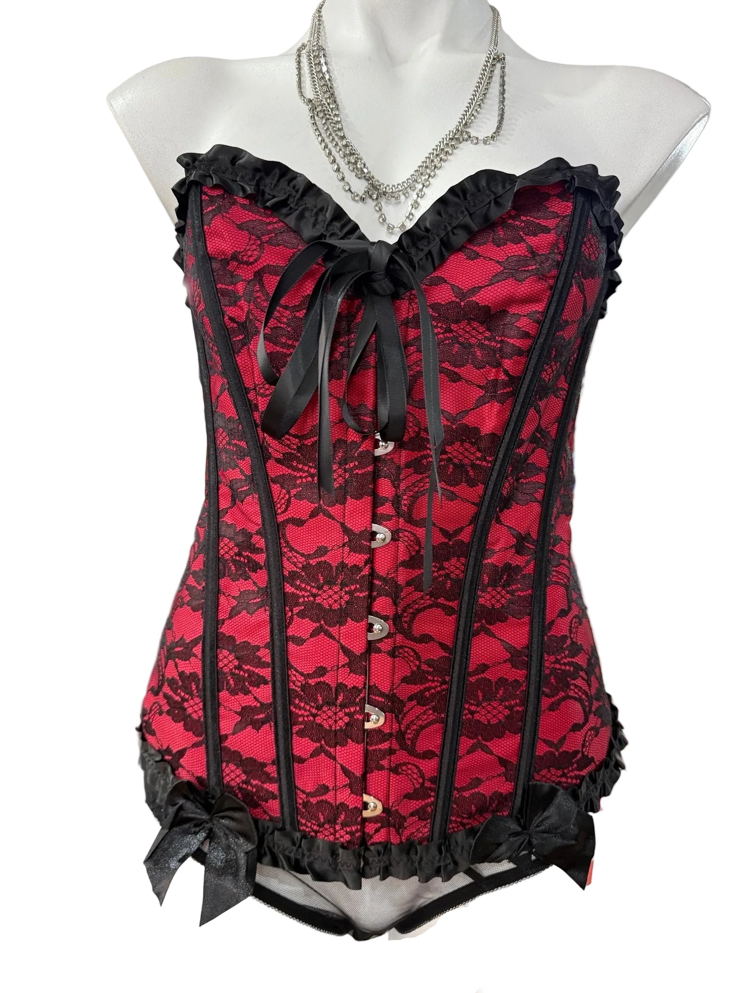 Capri Lingerie Sleepwear & Swimwear Launceston Tasmania Sexy Sophia Red Lace Bustier Corset