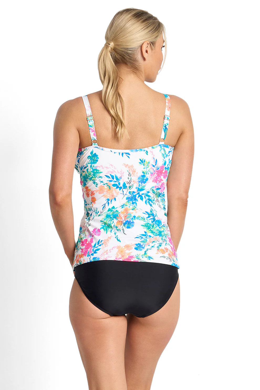 Capri Lingerie Sleepwear & Swimwear Launceston Tasmania Jantzen Fresia Frill Crossover Wire Free Tankini Top