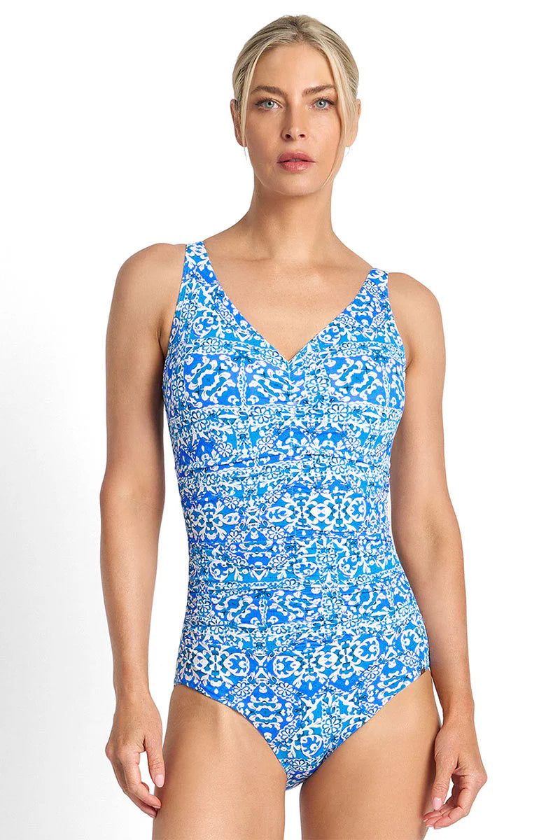 Capri Lingerie Sleepwear & Swimwear Launceston Tasmania Jantzen Bazaar DD/E Front Ruched Swimsuit