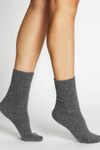 Levante Pina Crew Grey Wool Cashmere Socks