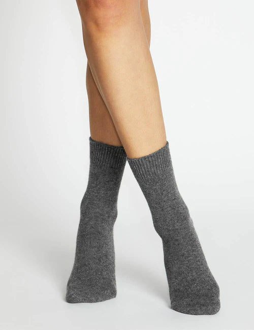 Levante Zita Crew Charcoal Wool Socks