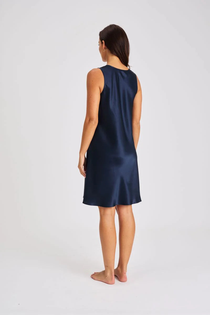 Capri Lingerie Sleepwear & Swimwear Launceston Tasmania Mono Silk Navy Nightie Slip Petticoat