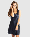 Capri Lingerie Sleepwear & Swimwear Launceston Tasmania Mono Silk Navy Nightie Slip Petticoat