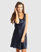Capri Lingerie Sleepwear & Swimwear Launceston Tasmania Mono Silk Navy Nightie Slip Petticoat