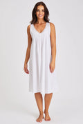 Love & Lustre Cotton Spot Built Up Shoulder Nightie White