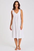 Love & Lustre Cotton Spot Built Up Shoulder Nightie White