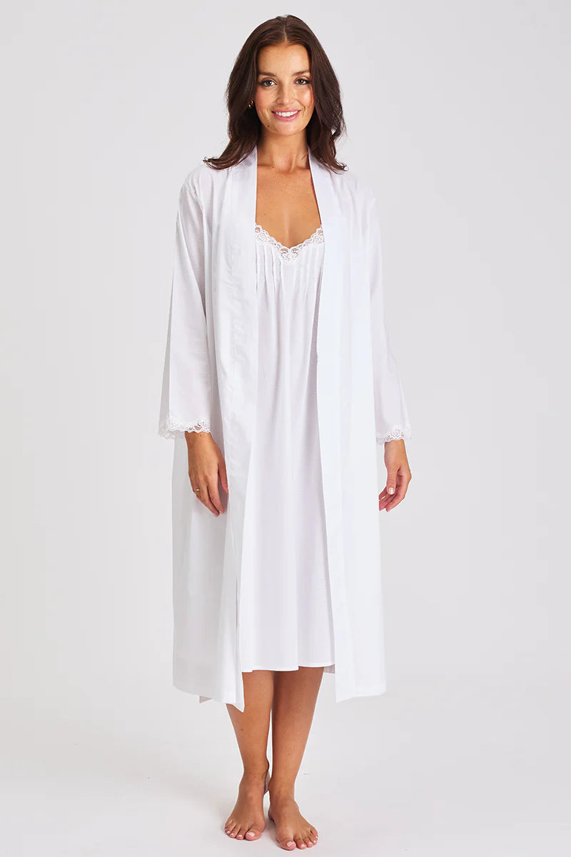 Love & Lustre Cotton Spot Built Up Shoulder Robe