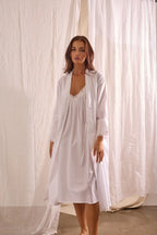 Love & Lustre Cotton Spot Built Up Shoulder Robe