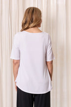 Tani White Elbow Swing Tee