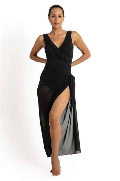 Capri Lingerie Sleepwear & Swimwear Launceston Tasmania Jantzen Cosmopolitan Mesh Black Sarong