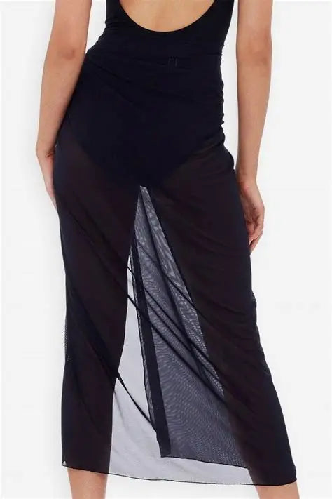 Capri Lingerie Sleepwear & Swimwear Launceston Tasmania Jantzen Cosmopolitan Mesh Black Sarong
