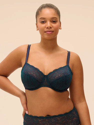 Simone Perele Poeme Full Cup Control Bra Sapphire Blue