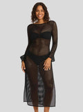 Sea Level Mesh Long Dress Cover Up