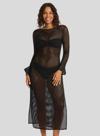 Sea Level Mesh Long Dress Cover Up