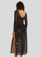 Sea Level Mesh Long Dress Cover Up