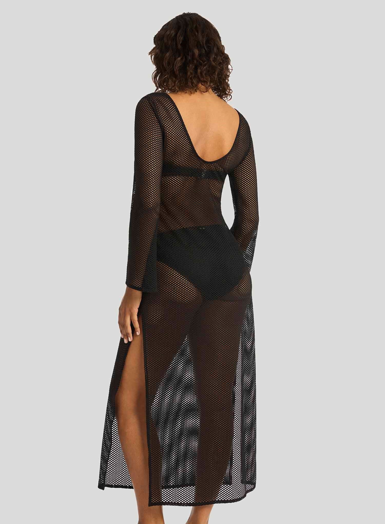 Sea Level Mesh Long Dress Cover Up