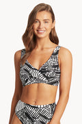 Sea Level Pampas Cross Front Bikini Swim Top