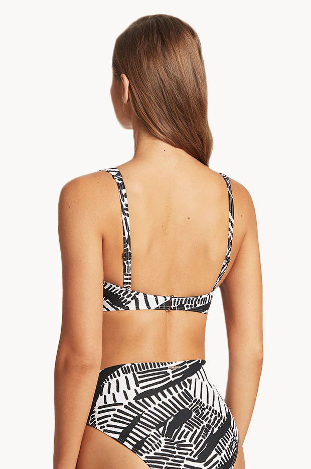 Sea Level Pampas Cross Front Bikini Swim Top