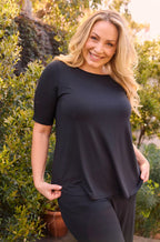 Tani Black Elbow Swing Tee