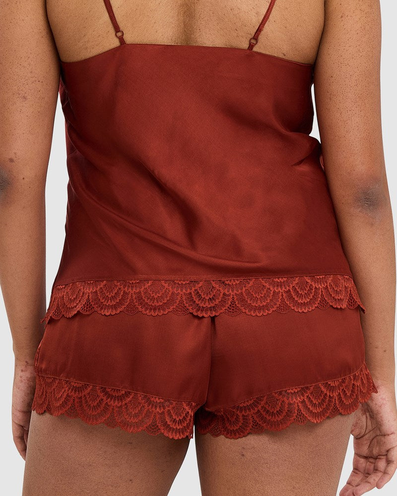 Sans Complexe Charming Silky Satin Pyjamas shorts and Camisole set