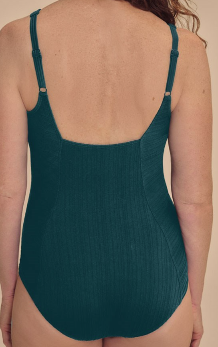 Amoena Treviso Wire free Deep Emerald / Black Swimsuit