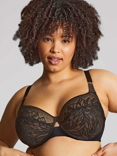 Sculptresse Sophia Plunge Black Full Cup Bra
