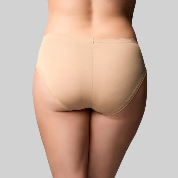 The Knicker Bamboo & Lace Hi Cut Brief