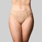 The Knicker Bamboo & Lace Hi Cut Brief