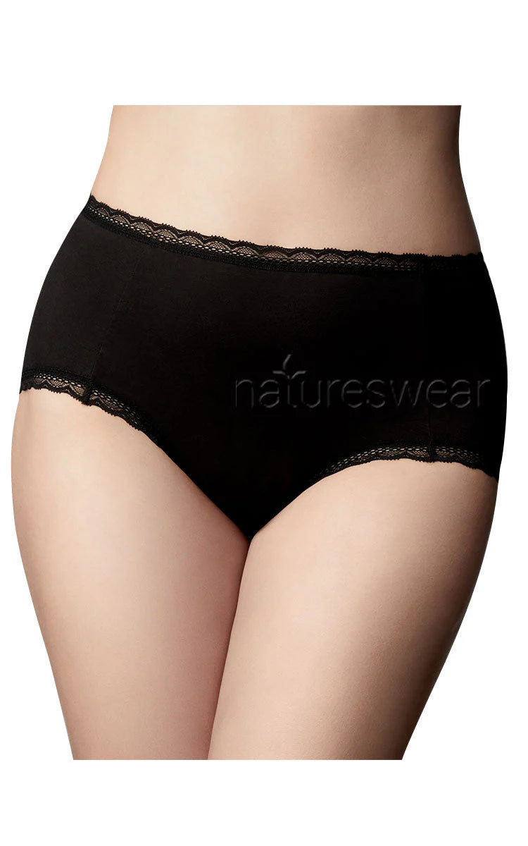 The Knicker Cotton Classic Beige / Black Full Brief