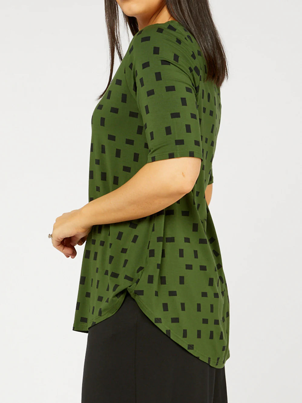 Tani Moss Print Elbow Swing Tee