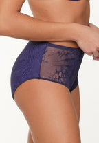 Lingadore Daily High Waist Jacquard Blue Brief